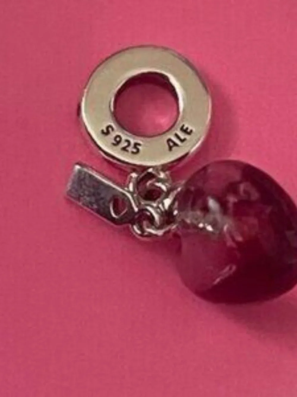 Pandora Authentic Pandora Love Potion Murano Glass Heart Dangle Charm